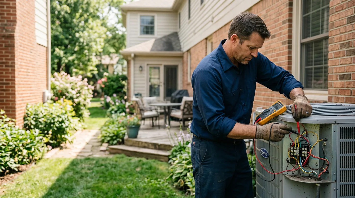 HVAC technician working near Council Hill, OK